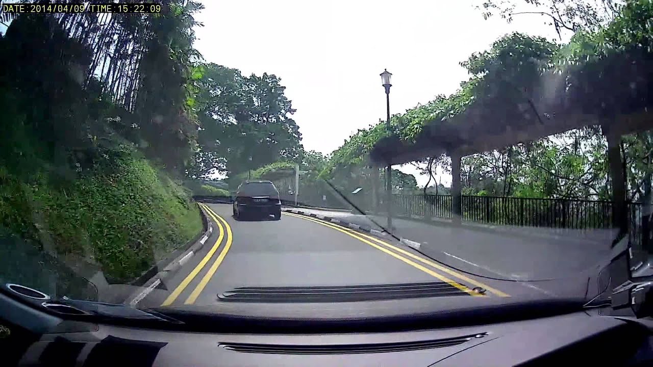 Here in Singapore - Driving up to Mount Faber