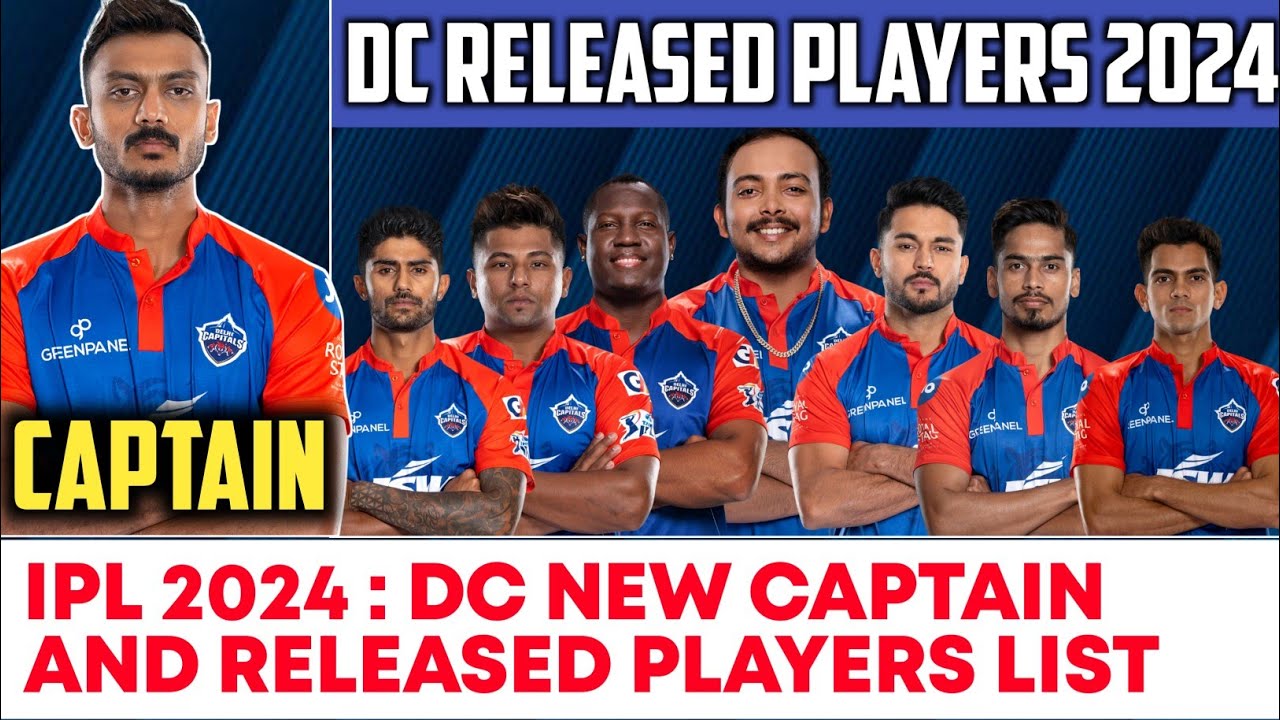 DC RELEASED PLAYERS 2024 | IPL 2024 DC | DC NEW CAPTAIN 2024