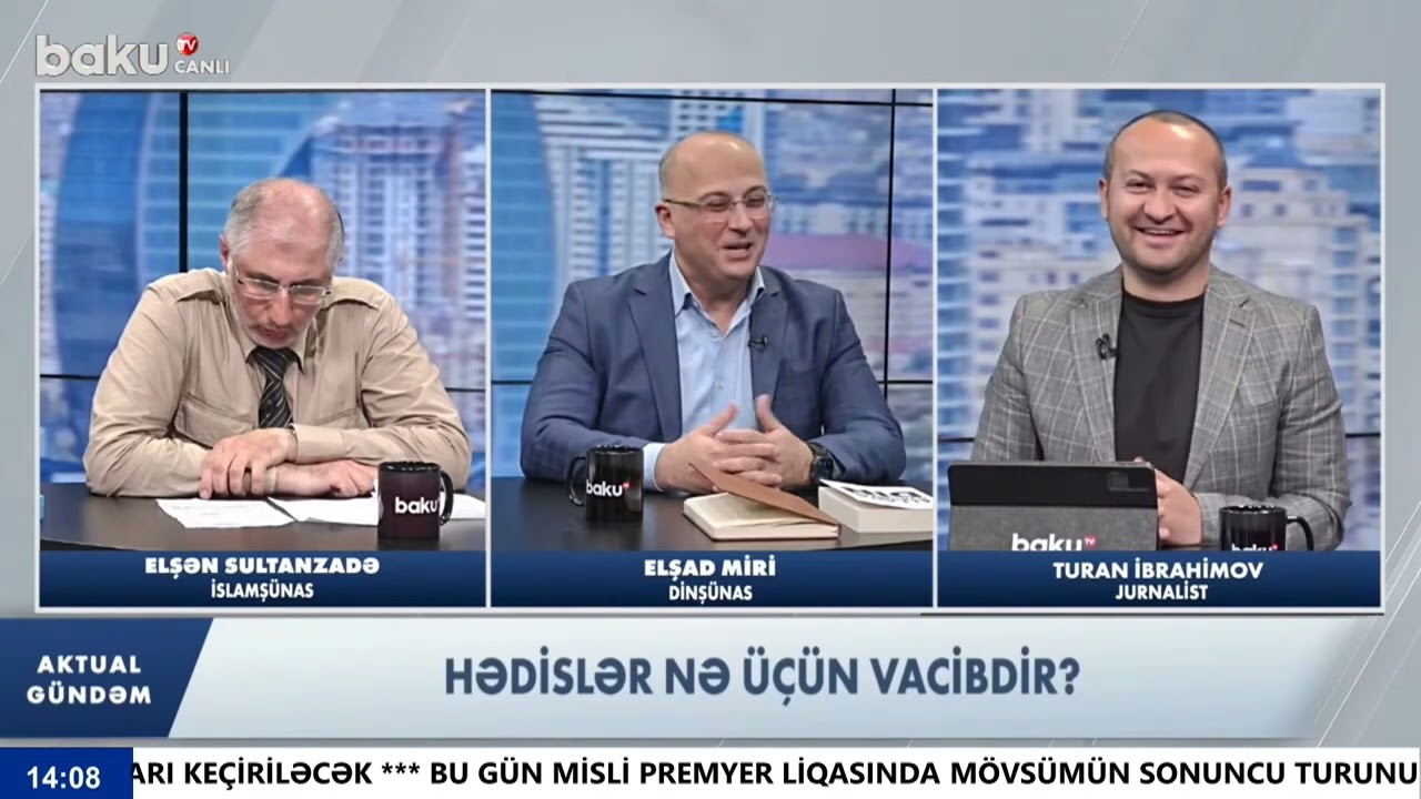 Dinimizi hədislər olmadan anlaya bilərikmi? Baku Tv-də canlı yayımlanan veriliş...