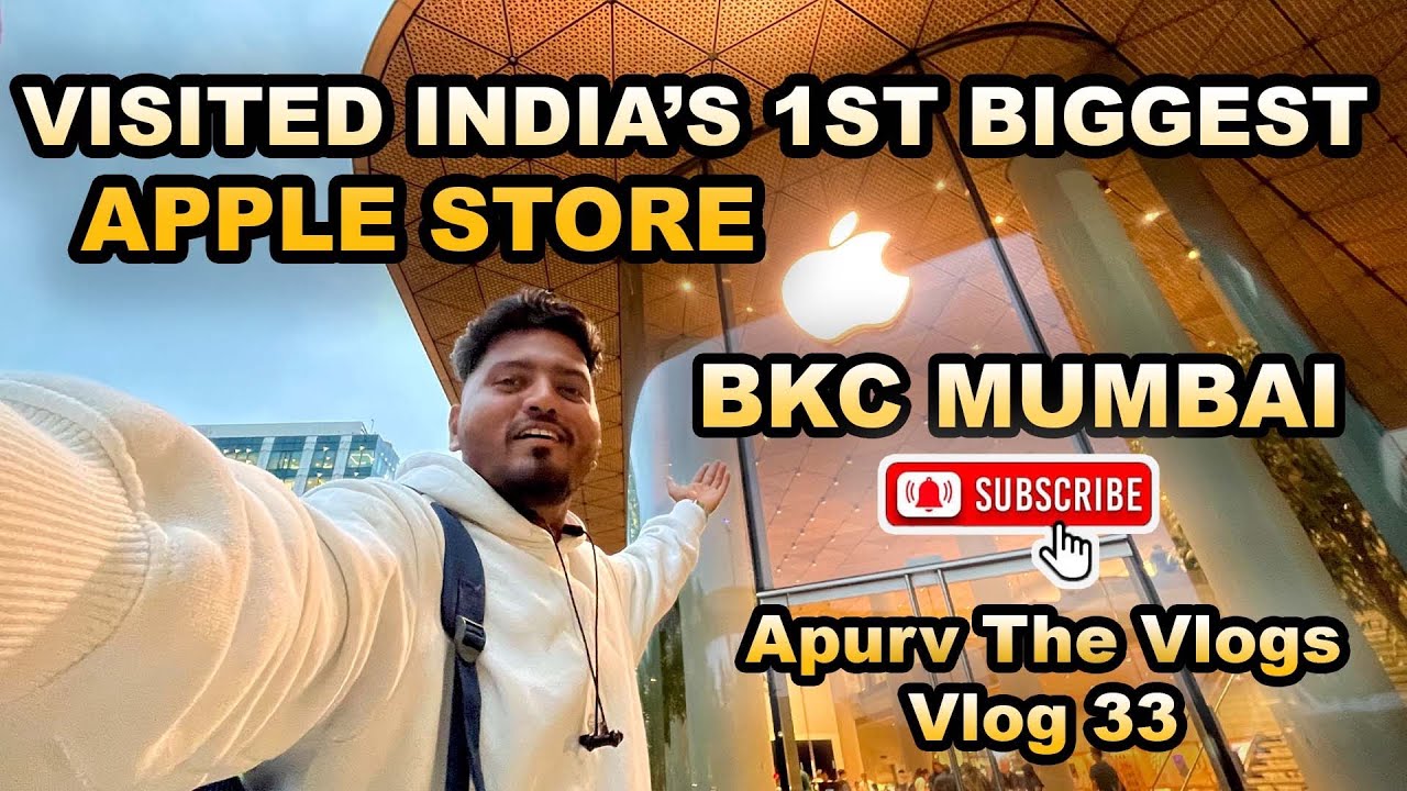 Visited India’s 1st Biggest Apple Store in Mumbai😍🔥| BKC Apple Store | Vlog 33 | Apurv the vlogs❤️🤘🏼