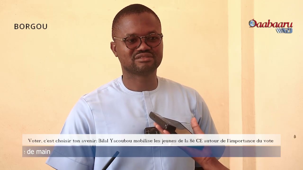 VOTER, C’EST CHOISIR TON AVENIR: Bilal Yacoubou mobilise les jeunes de 8ᵉ CE