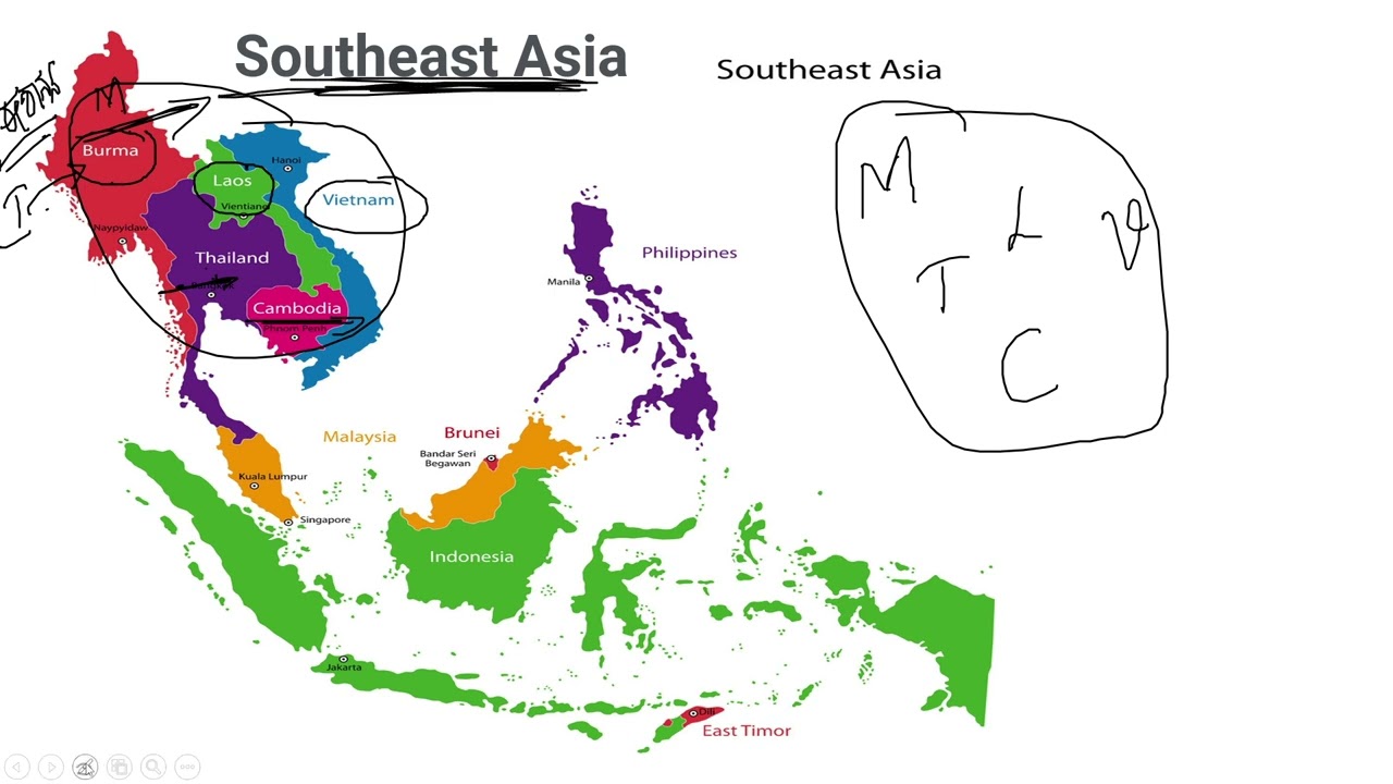 ASIA MAP | Political Map of Asia with memory trick in kannada