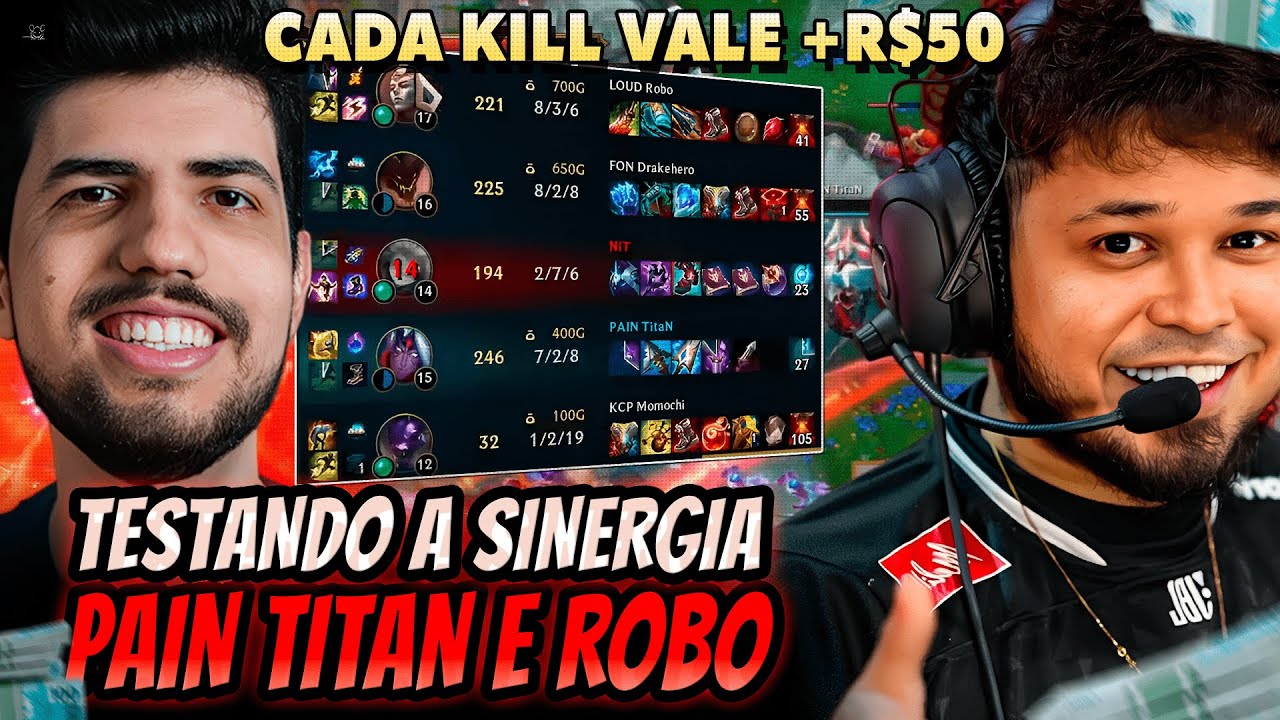 PAIN TITAN e ROBO JOGARAM DUO no INHOUSE VALENDO DINHEIRO!