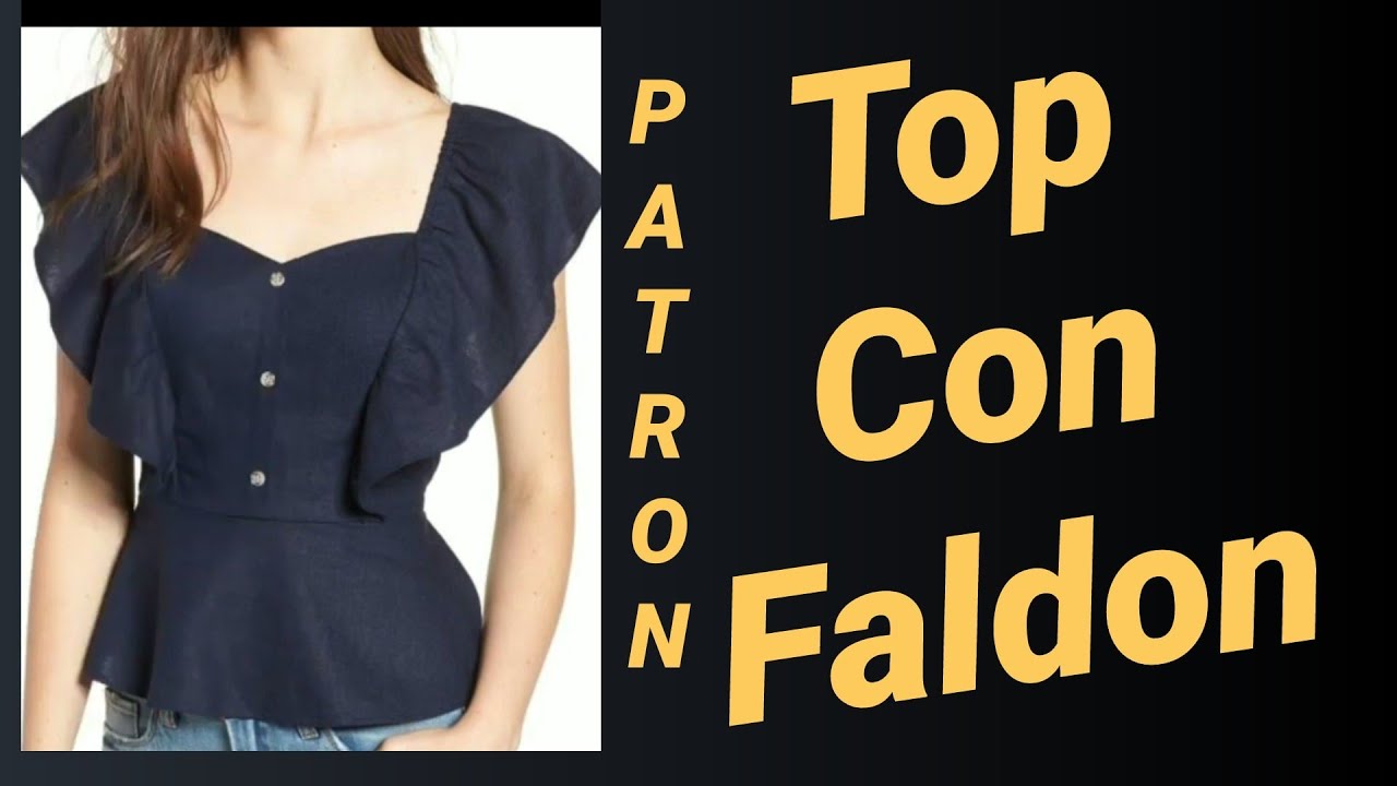PATRON de BLUSA con PEPLUM o VOLANTE,Patrones de MODA.