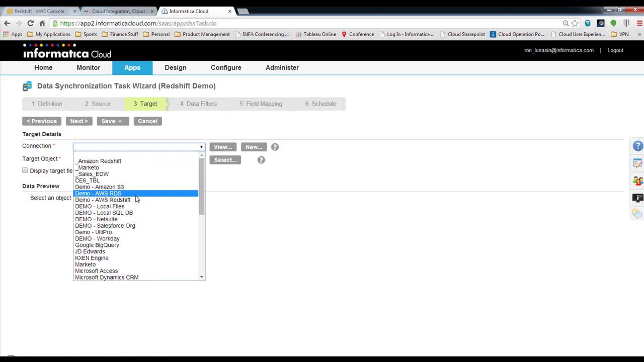 Bring Data into Amazon Redshift with Informatica Cloud