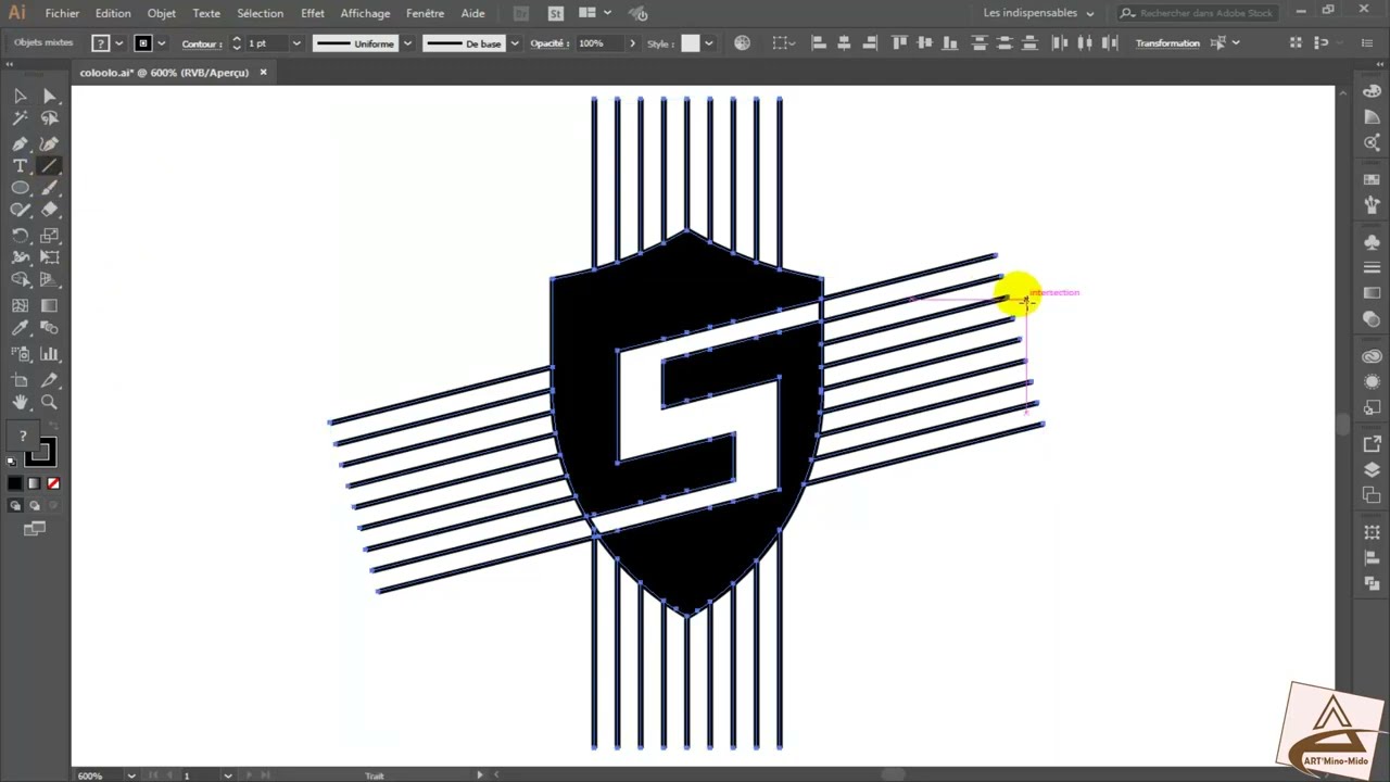 Créer un logo de lettre S avec bouclier dans Adobe Illustrator