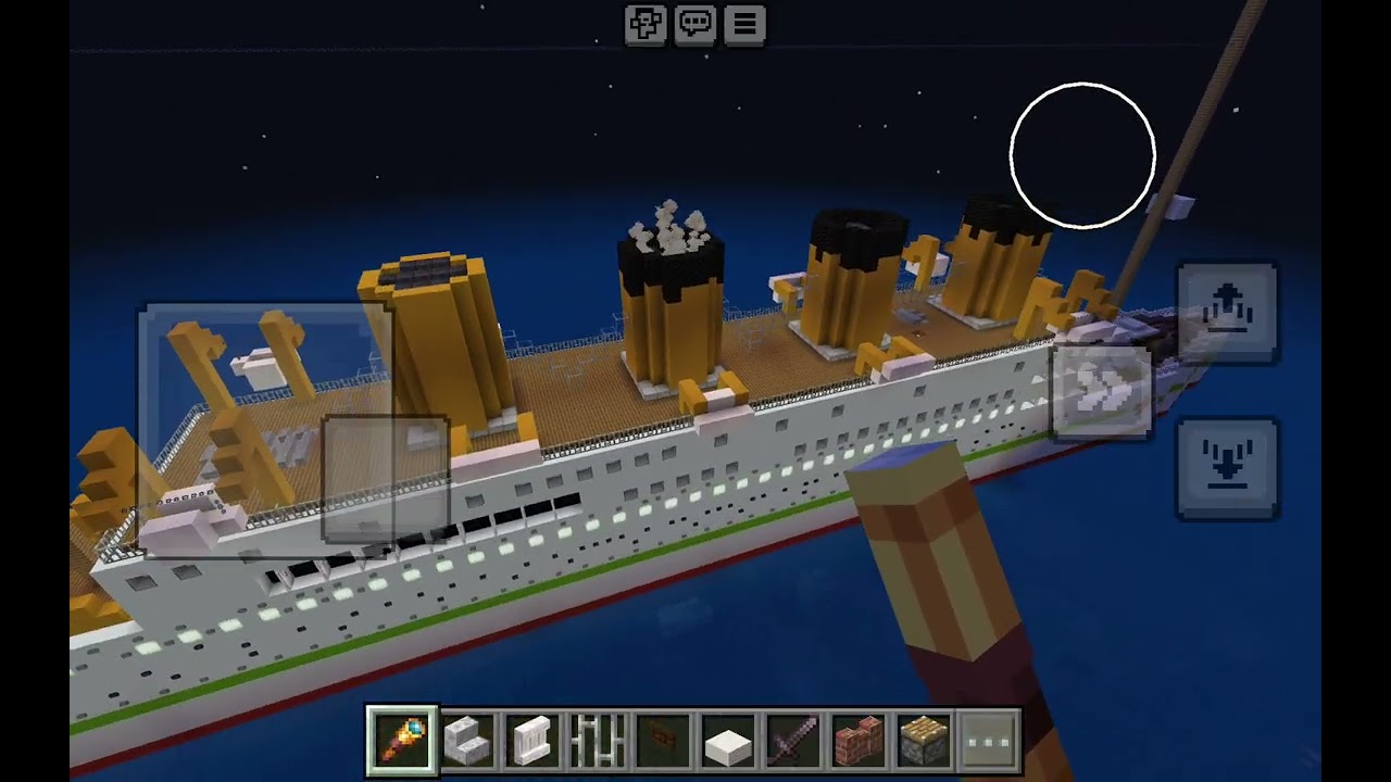 7 year old made the Britannic ship in minecraft!
