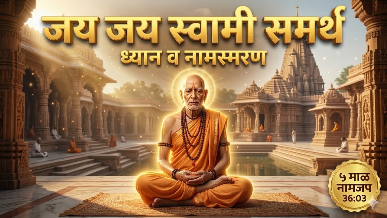 Swami Samarth Mantra 108 Times Full   संकट निवारण मंत्र Marathi Bhakti #swamisamarth #bhajan #song
