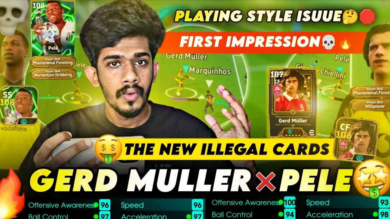 The New Glitch Cards🤕📈 108 New Epic GERD MULLER × 108 PELE🥶💀🔥 First impression in Efootball26💥💥