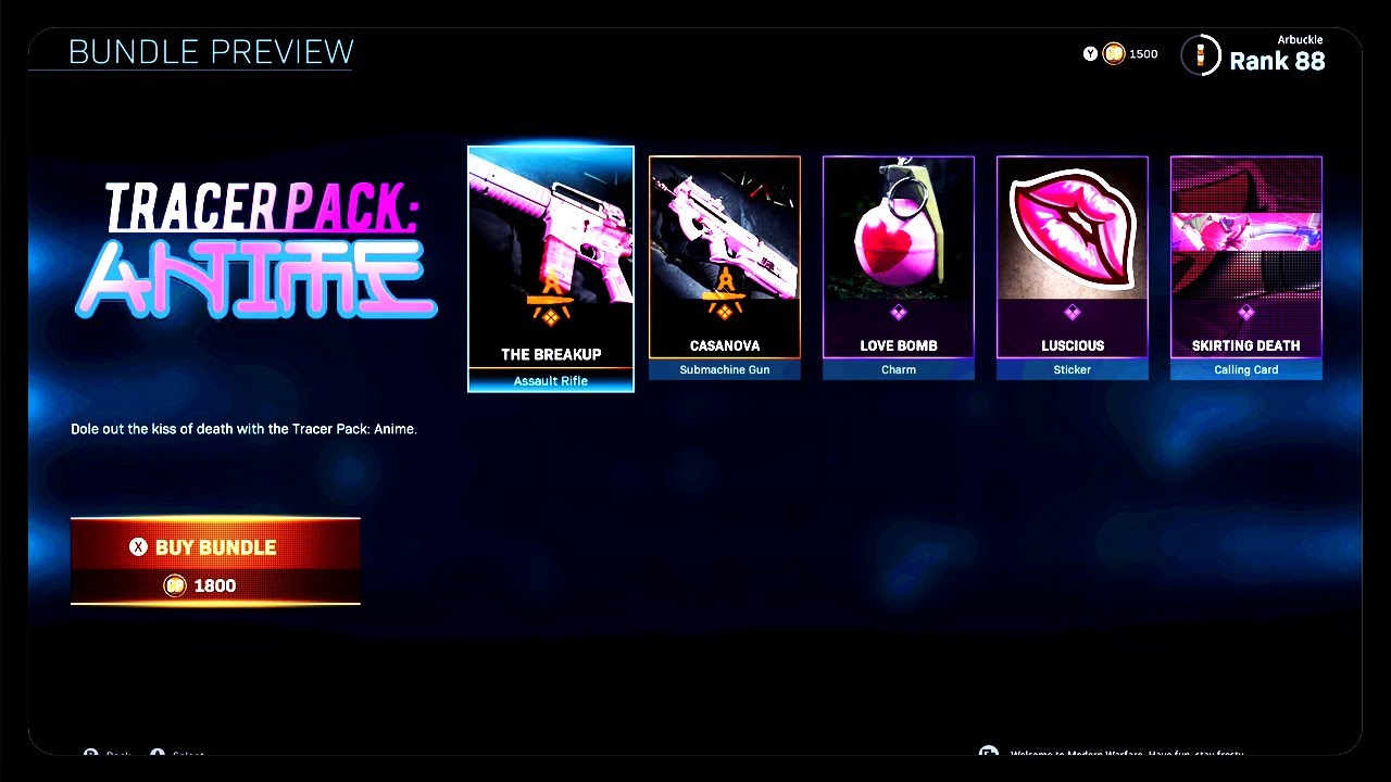 NEW "TRACER PACK ANIME" BUNDLE WITH NEW BLUEPRINTS! NEW BUNDLE FULL DETAILS! (Modern Warfare)