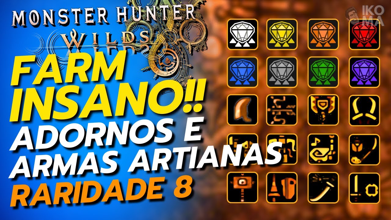 FARM INSANO dos MELHORES ADORNOS e ARMAS ARTIANAS em MONSTER HUNTER WILDS