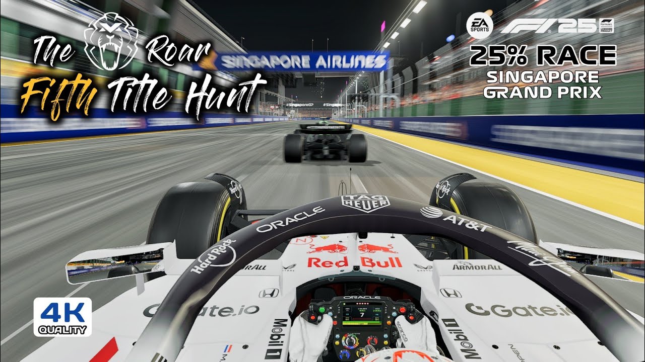 The Lion's Roar | Max Verstappen - Hunt For 5th Title | F1 25 Gameplay Singapore Grand Prix 🇸🇬