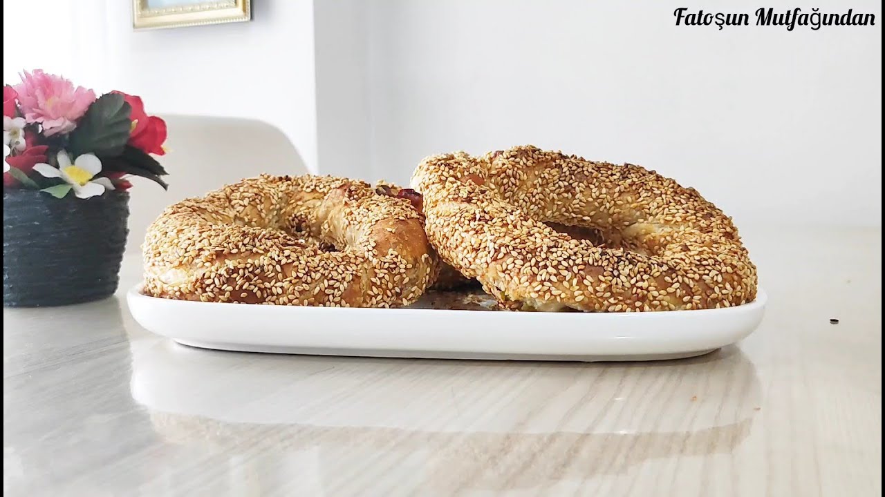 Milföyden PİZZA SİMİT  5 dakikada çıtır çıtır simit tarifi #pratiktarifler #yemektarifleri #simit