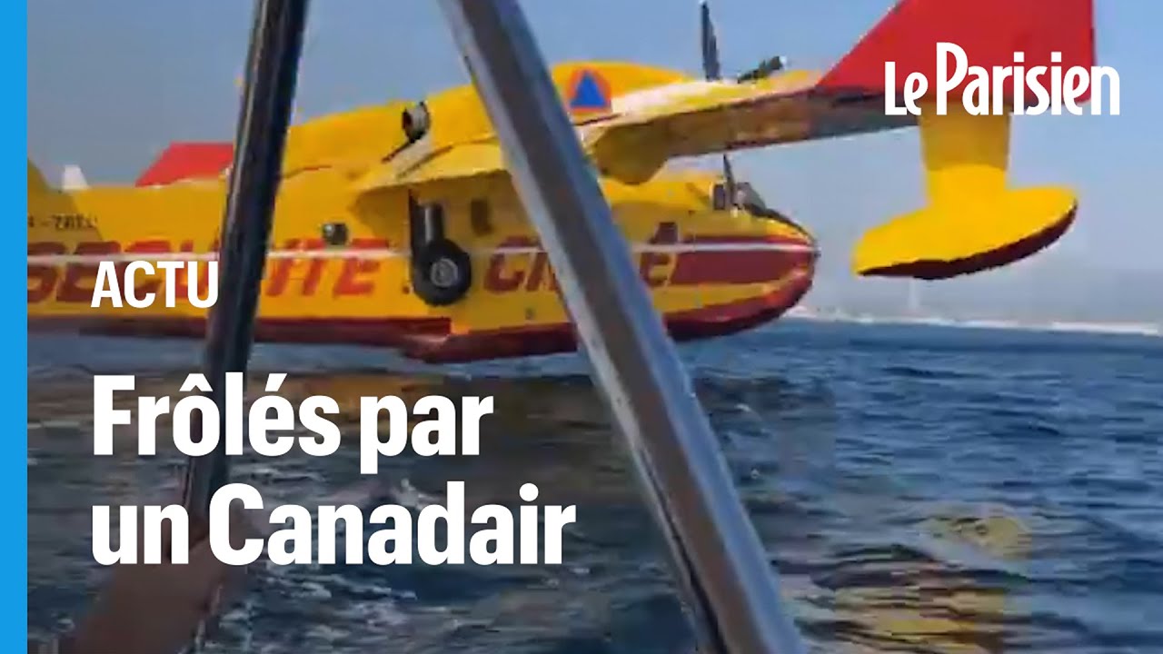 Incendie dans le Var : un bateau de plaisance frôlé par un Canadair en plein ravitaillement
