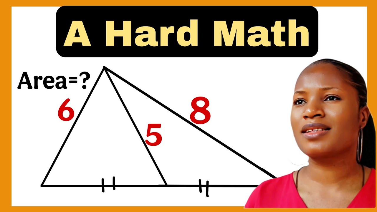A geometry math olympiad question| find the area of the triangle.