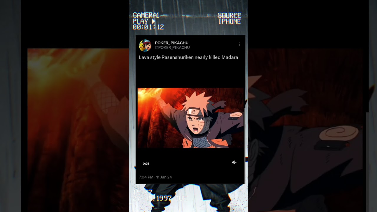 Lava Style Rasenshuriken Nearly killed Madara 😮 #anime #naruto #animeedit @POKEMONMASTER374
