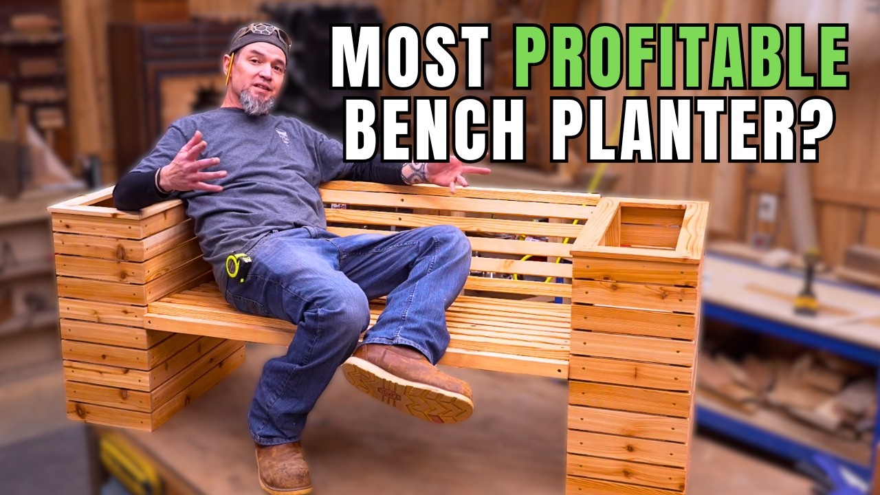 Build an Easy DOUBLE Planter Bench / Common Materials, Low Cost, and Functional!
