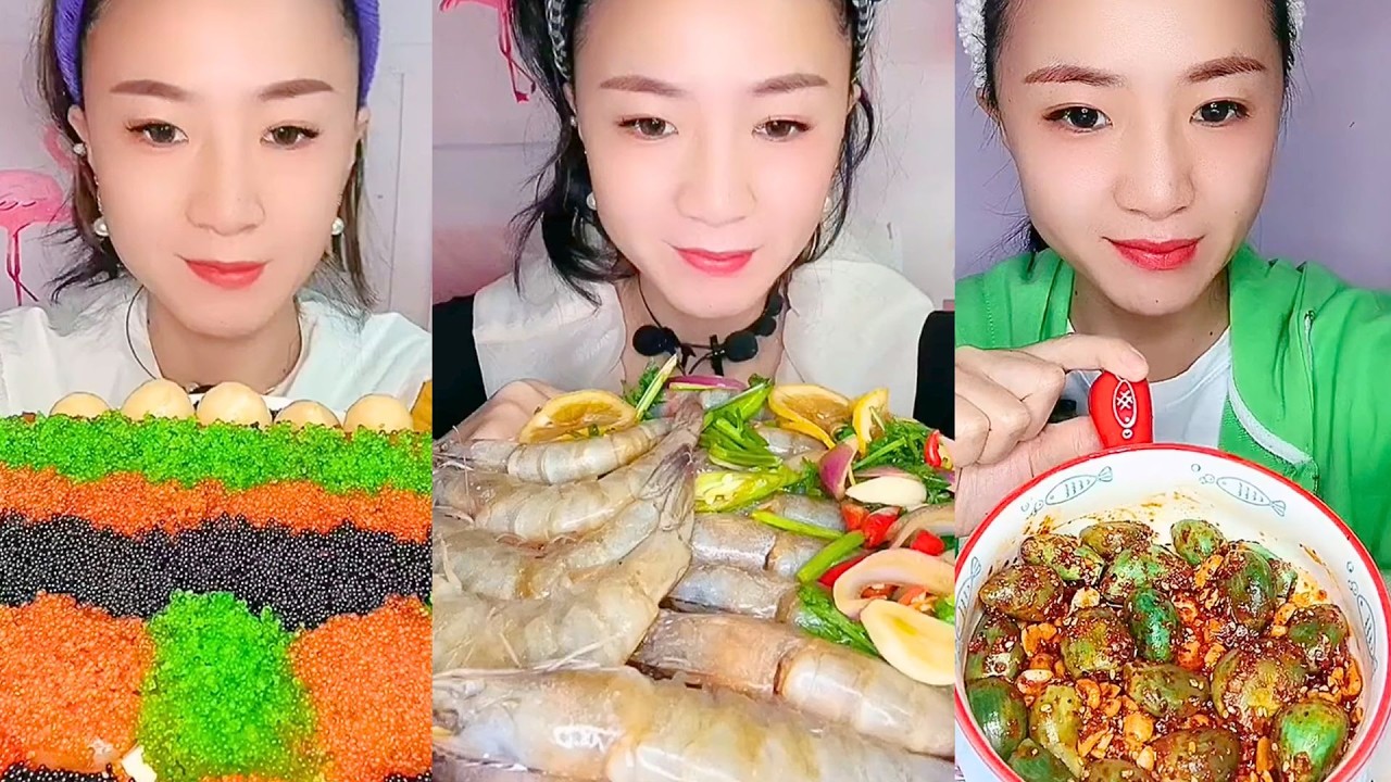 Satisfying Eating Sounds with Colorful ASMR Crunchy Mukbang Compilation #274