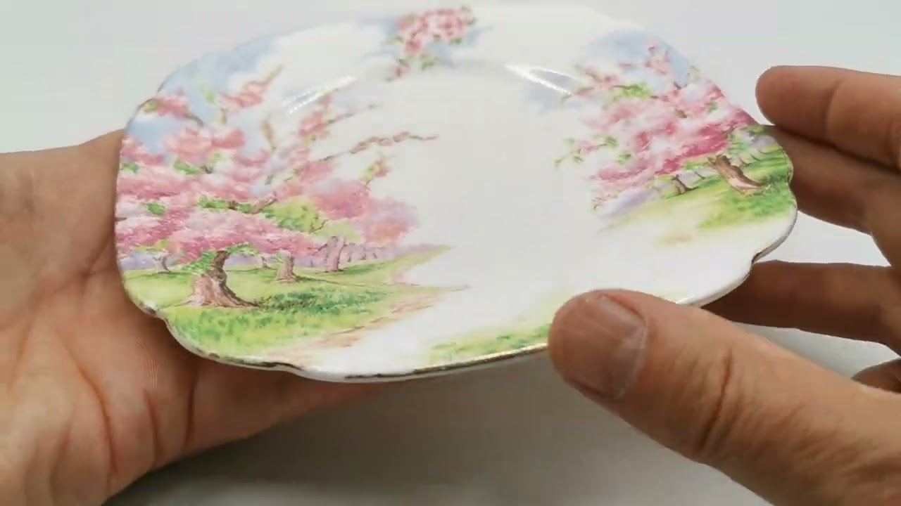 Royal Albert Blossom Time China Square Side Plate | Vintage Farmhouse Antiques 