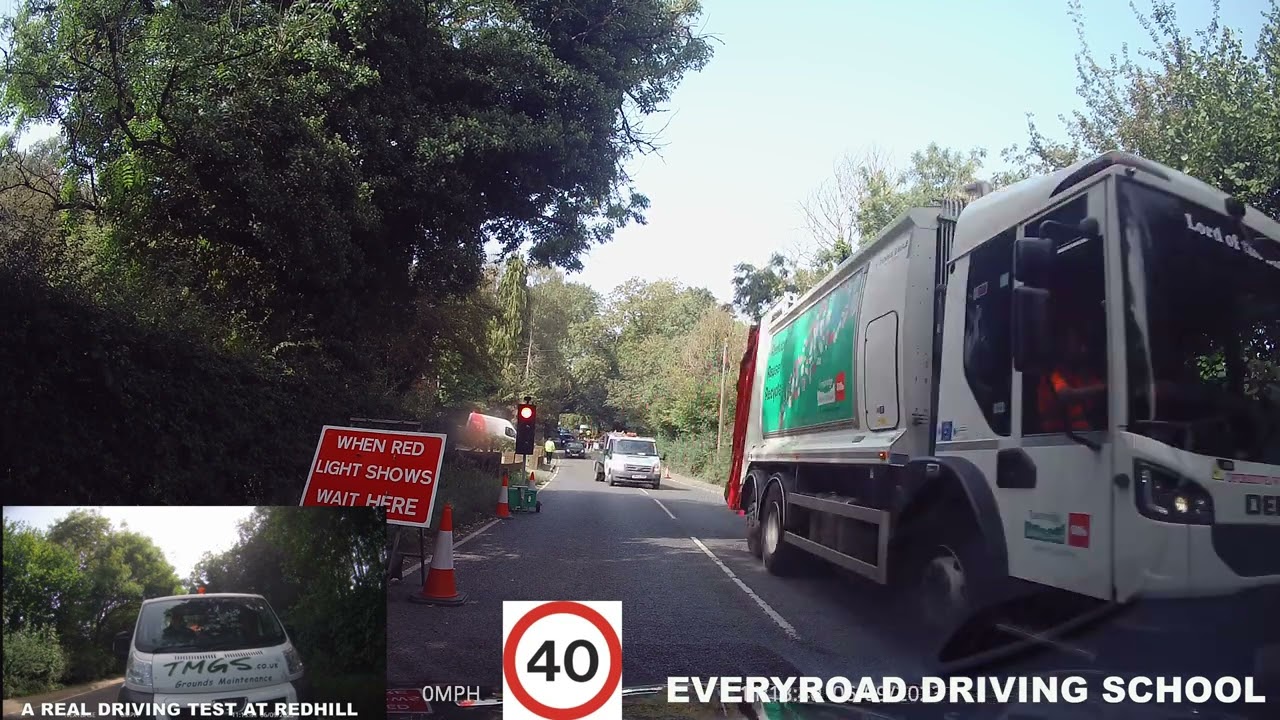 Passing the driving test at Redhill (Priory Farm hill, Landfield road)