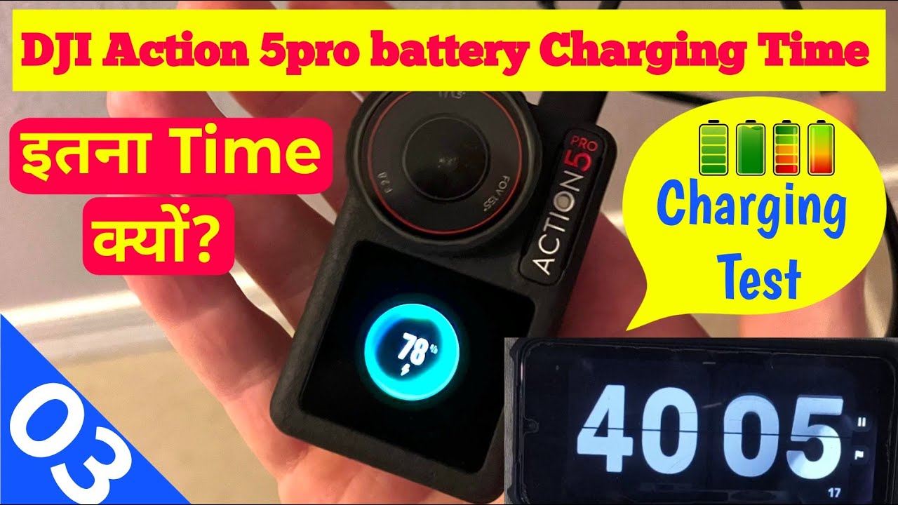 DJI Action 5pro battery Charging Test ? How test 5pro Camara Ko Kis Charger Se Charge Kare ?Kpbad 03