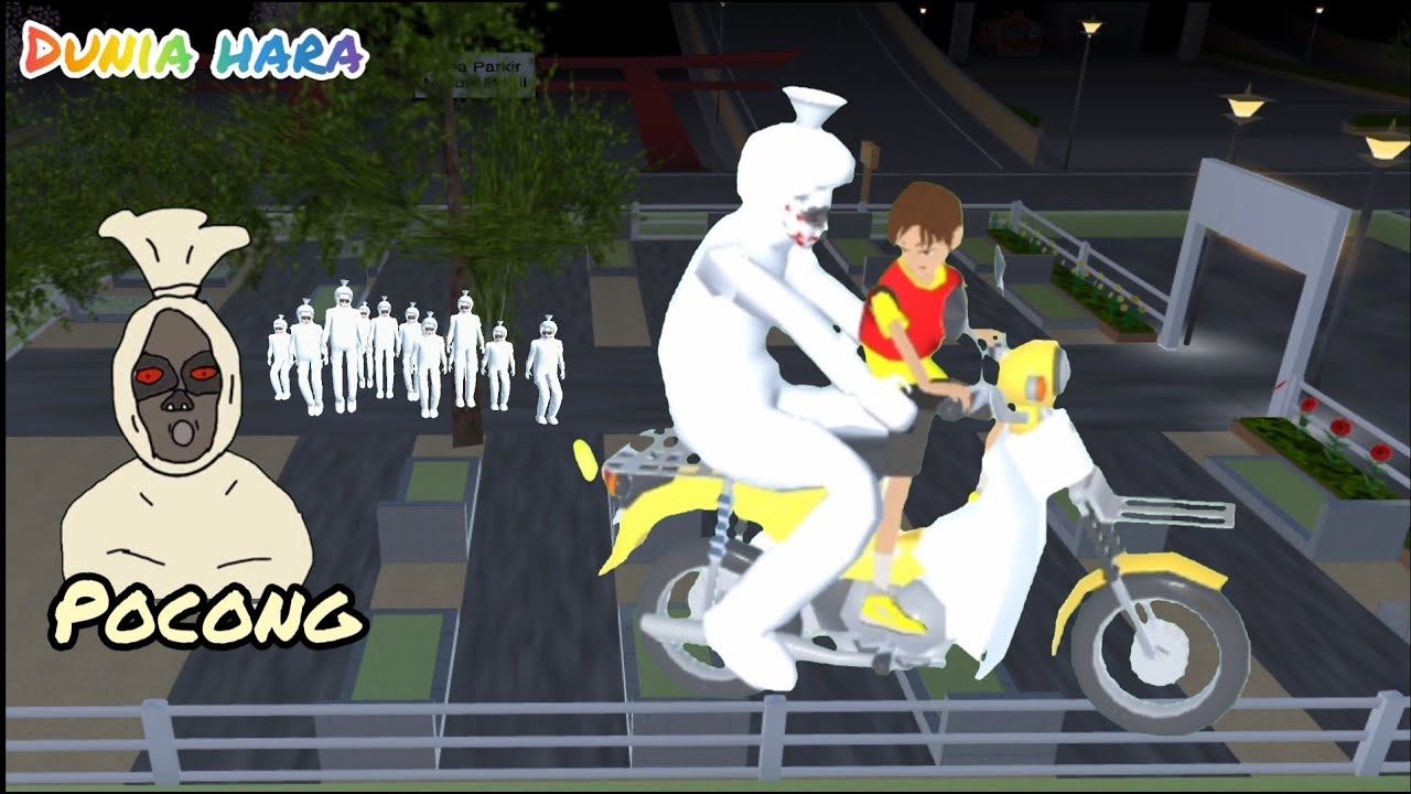 Yuta Naik Motor Atam Lewat Kuburan Malah Bonceng Pocong ke Rumah 👻😱| Sakura School Simulator Horor