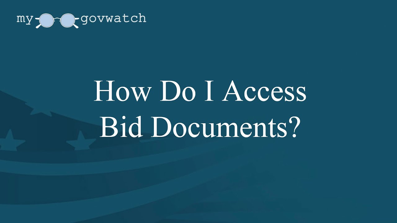How Do I Access Bid Documents?