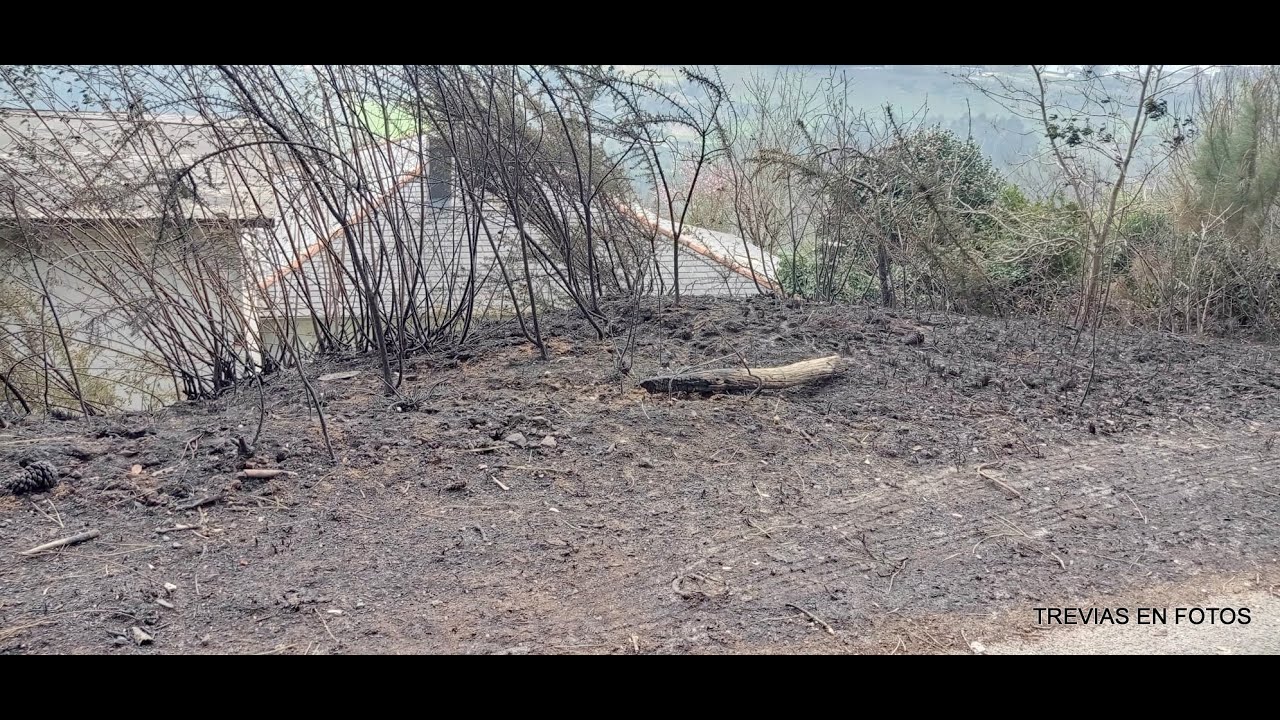 INCENDIO EN TREVIAS - EL DIA DESPUES