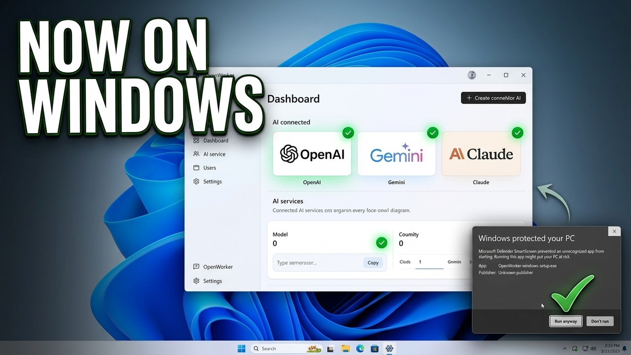 Install Openworker On Windows | AI Desktop Agent