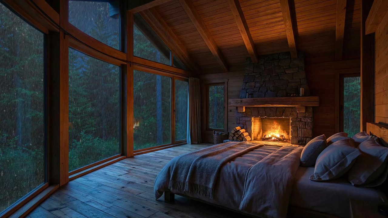 Calming Piano And Peaceful Rain Sounds 🌧️ Deep Rest On Rainy Day Calm the Mind & Body, Meditation 🔥