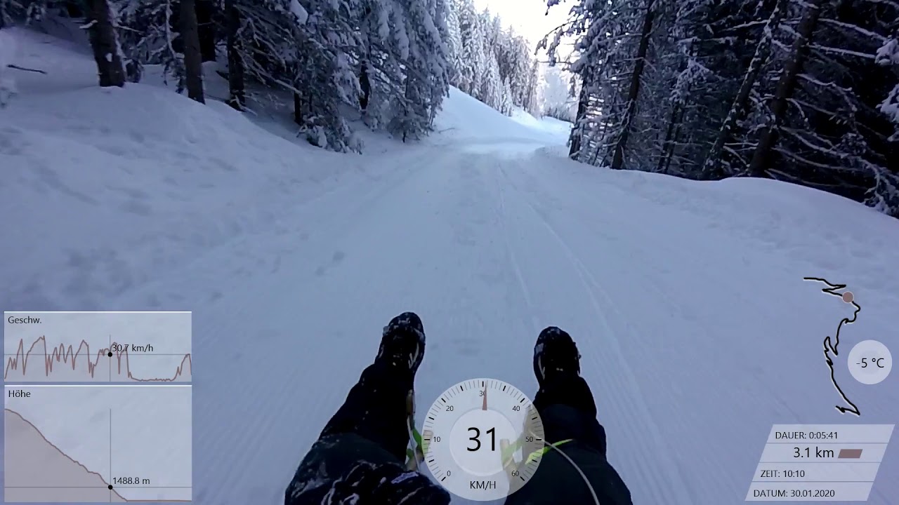 Rodeln am Kellerjoch am Pillberg bei Schwaz am 30.01.2020