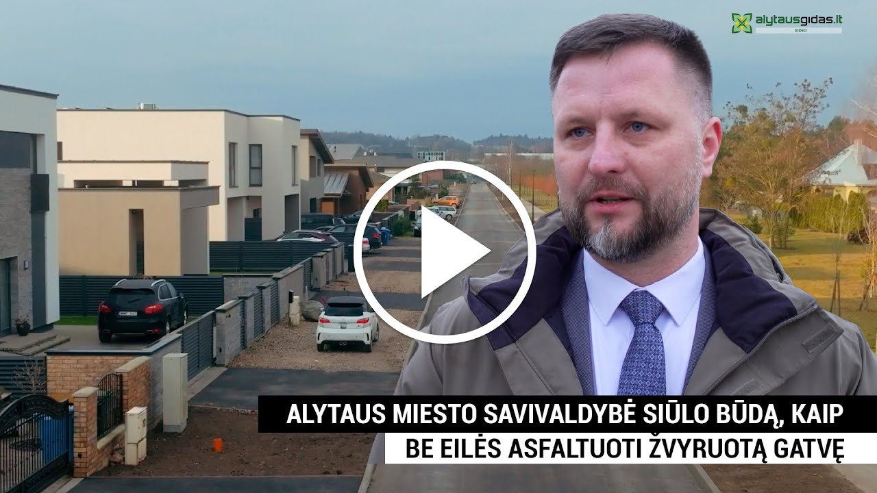 Siūlo būdą, kaip be eilės asfaltuoti Alytaus žvyruotas gatves