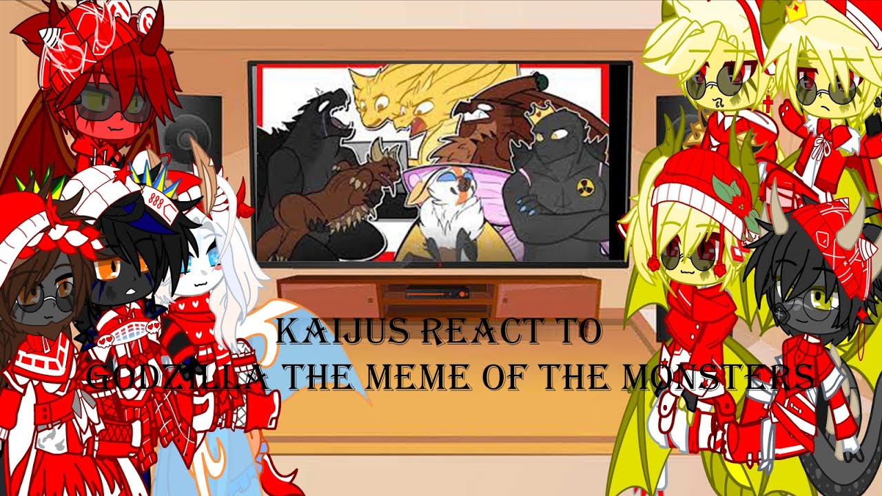 Kaijus react to Godzilla The MEME of Monsters Godzilla Animation