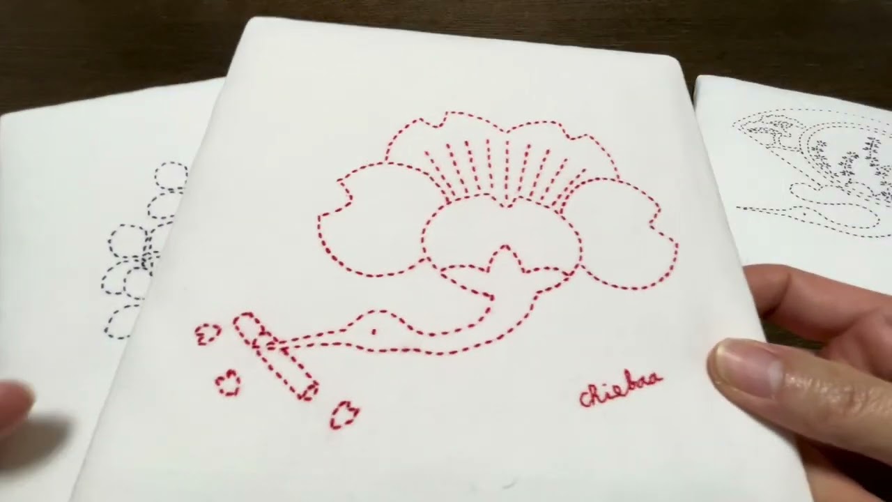 【参加作家⑫：chiebaa】さんのご紹介。たくさんの図案がお待ちしてます！「千羽鶴シリーズ」や「旅する刺し子」お店で「Chieさんの刺し子の世界」を楽しんで欲しい！（さしことこぎん展 vol.9）