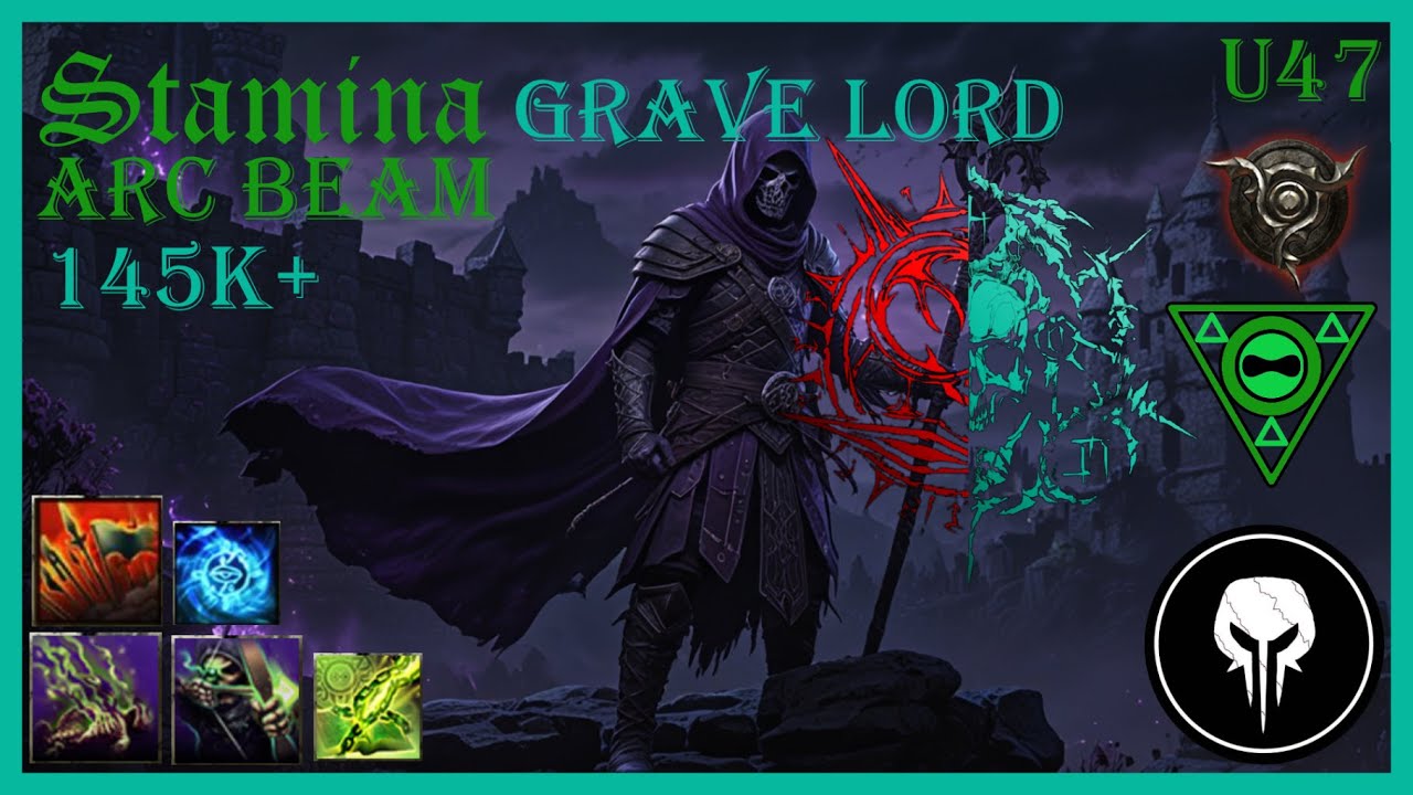 ESO Content Ready Arcanist Beam Grave Lord 145k+ DPS Build, Update 47, PS 5 EU