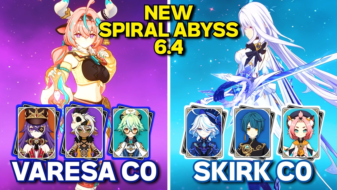 NEW ABYSS 6.4 + GIVEAWAY | C0 Varesa F2P & C0 Skirk | Genshin Impact