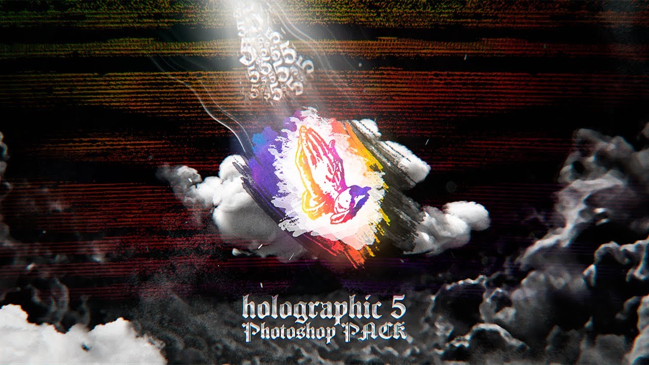 HOLOGRAPHIC FIVE / PHOTOSHOP GFX PACK