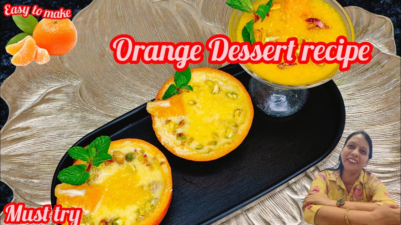 Creamy Orange Malai Dessert Recipe | No Bake Sweet Dish