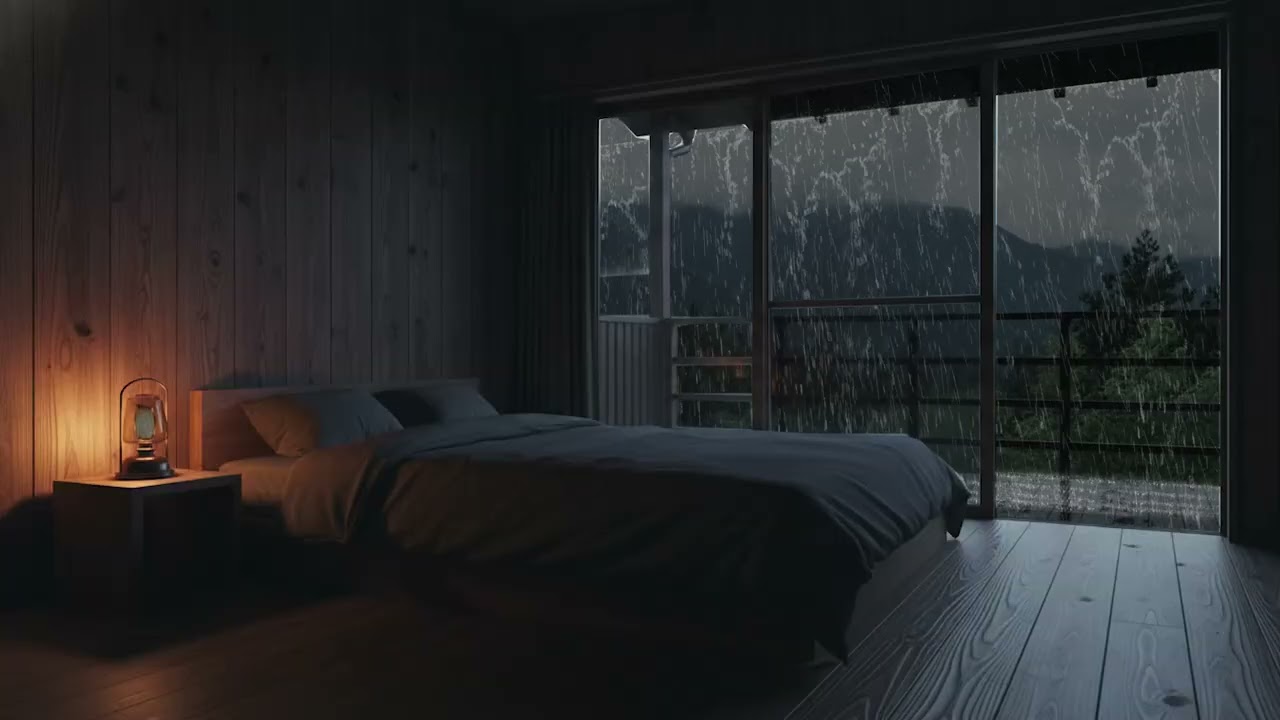 Lluvia Cayendo Fuera de la Ventana – Ambiente Tranquilo para un Sueño Profundo