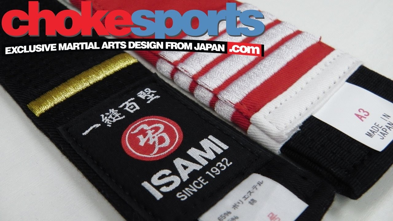 Embroidered stripes degrees on a black belt | ChokeSports.com