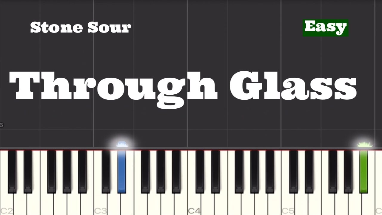 Stone Sour - Through Glass Piano Tutorial | Slow Easy