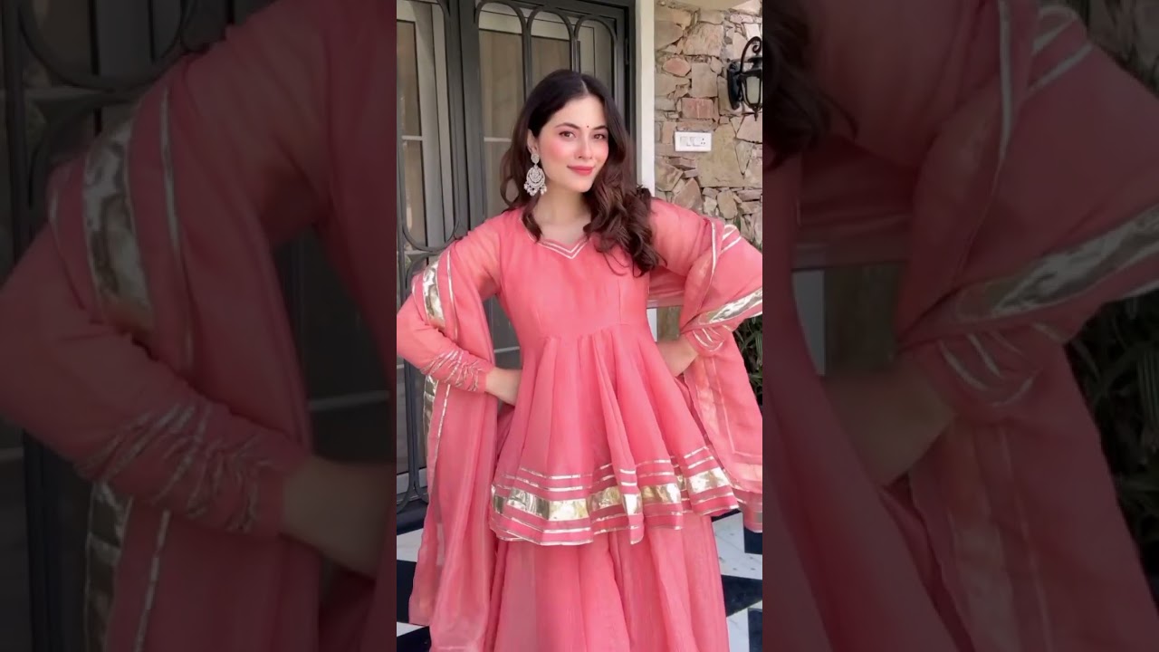 Organza sharara suit