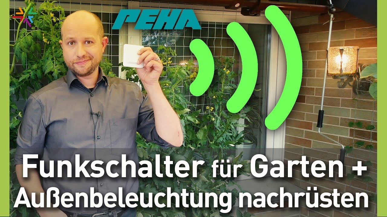Funkschalter f&uuml;r Gartenbeleuchtung und Au&szlig;enbeleuchtung nachr&uuml;sten - PEHA enocean EasyClick