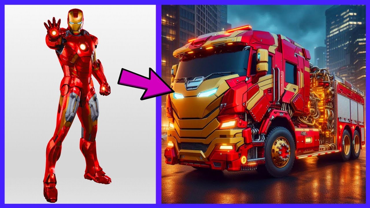 AVENGERS But FIRE TRUCK 🚒 VENGERS 🔥 All Characters (marvel & DC) 2024💥