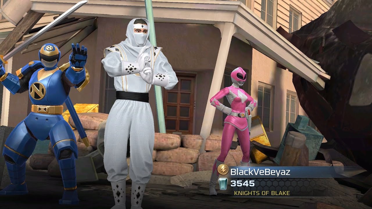 White Ninjetti Tommy Oliver and Ninjor assist Mighty Morphin Power Rangers Legacy Wars Gameplay