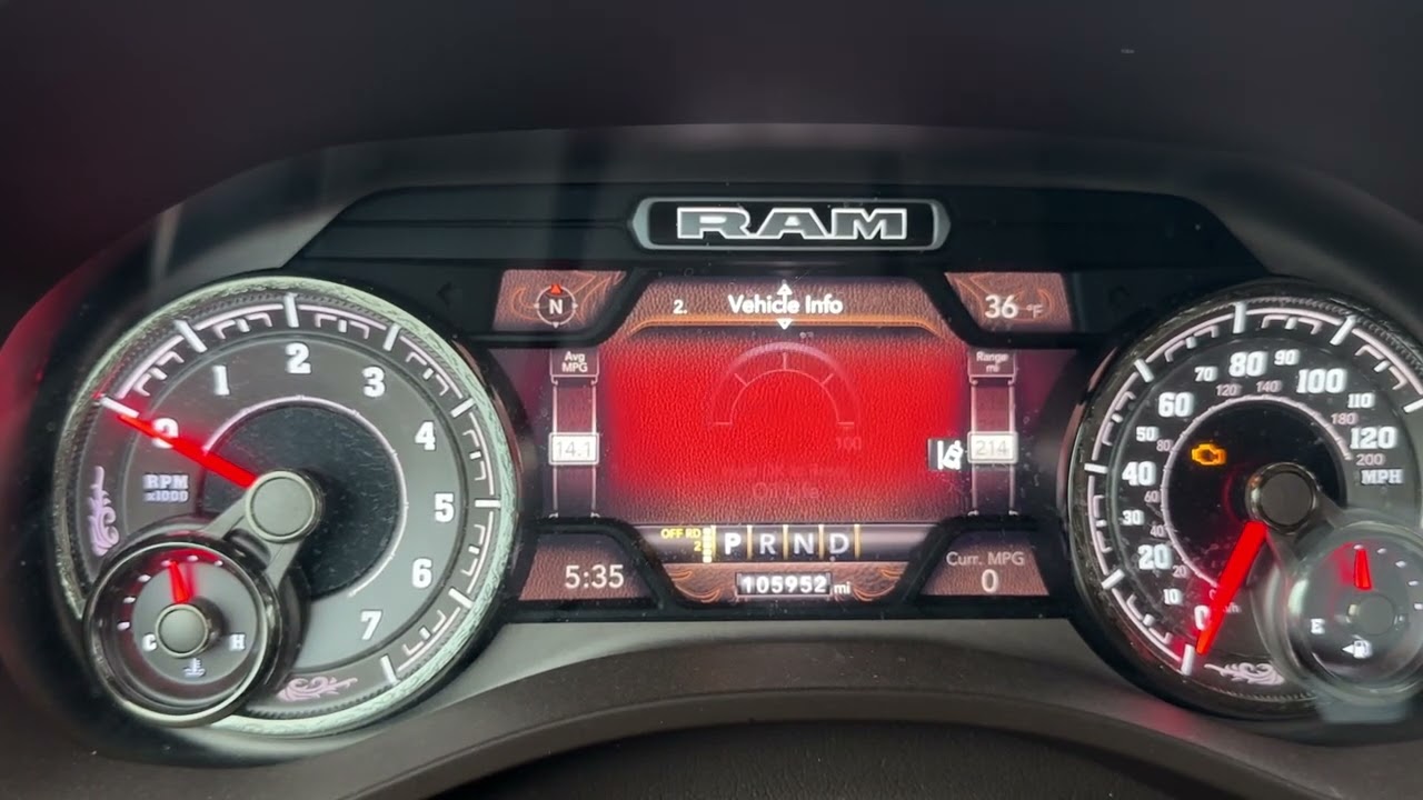 Reset Oil Life 2019-2026 Ram 1500 2500 3500