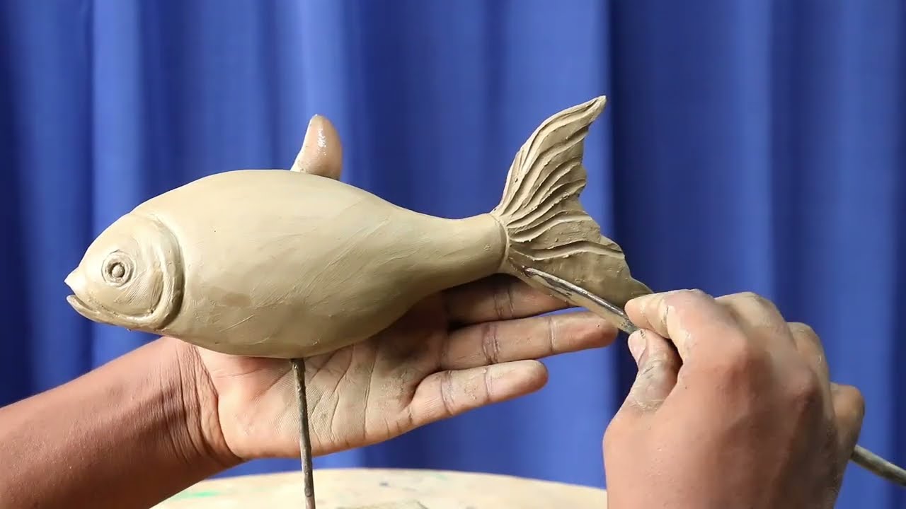 How to make a Fish with clay | mitti ka machli banana | clay art