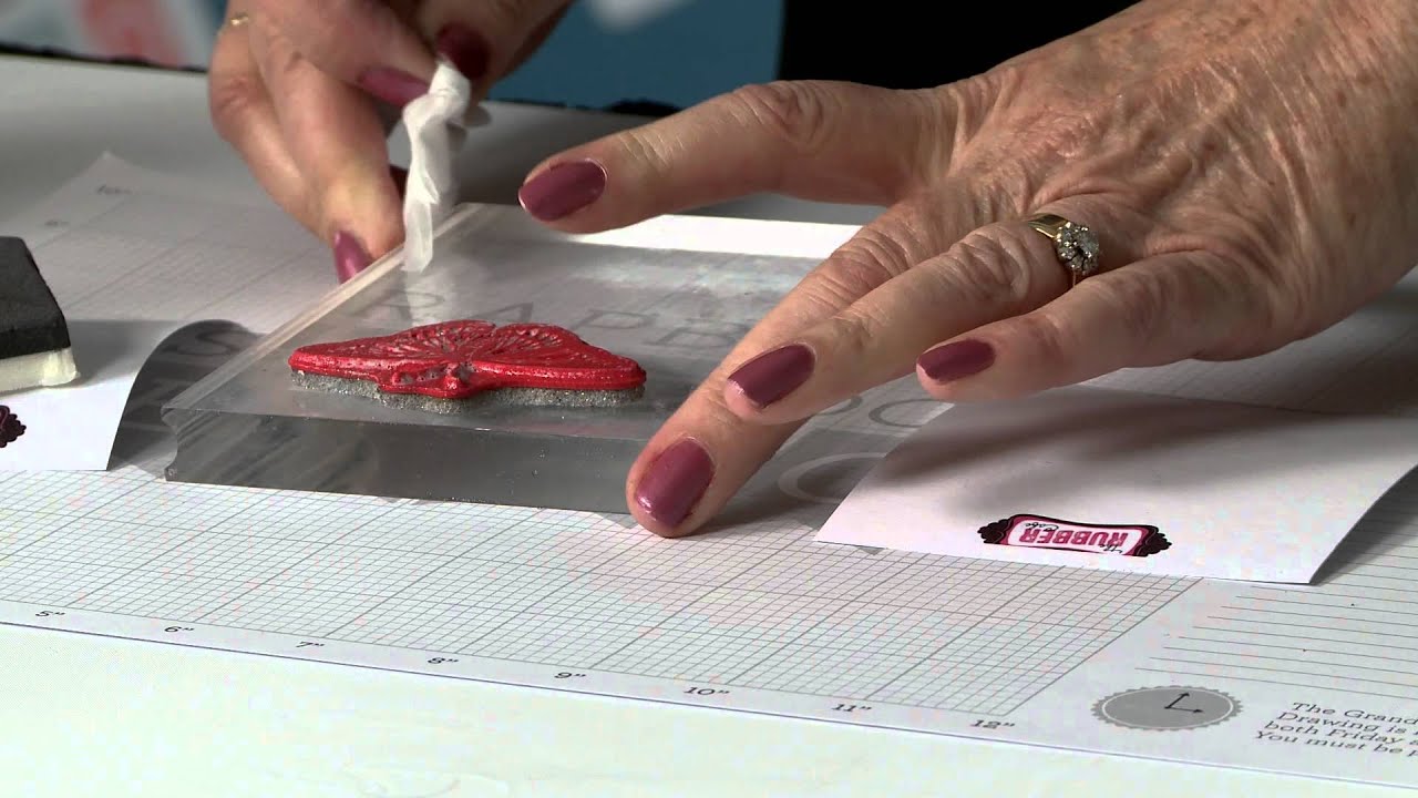 Tip of the Day:  Stamping with Glue from The Rubber Café