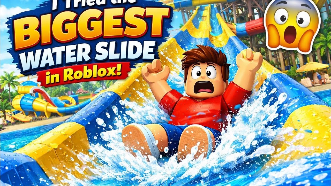I Tried Biggest Water Slide in Roblox 💦😨 |Edge Gamerz| #roblox #gaming 