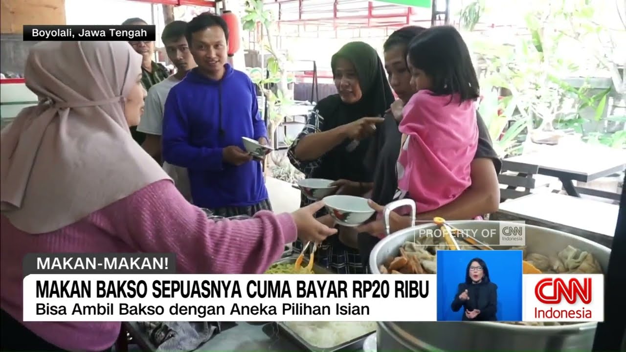 Makan Bakso Sepuasnya Cuma Bayar RP20 Ribu